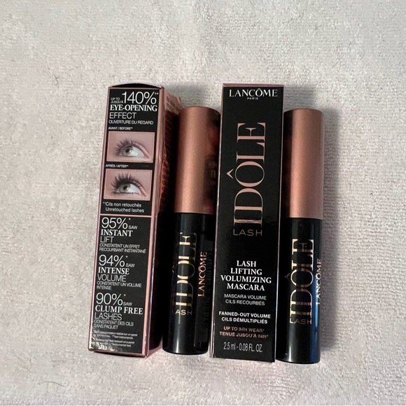 💋NIB💋 2 Deluxe Travel sized Lancôme Idole Mascaras in Black BRAND NEW!! - Picture 7 of 11